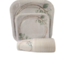 PAPER PLATE SET OF 20 (WHITE, GREEN & GOLD)
