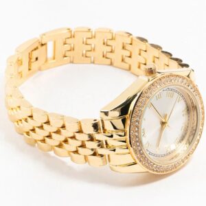 Gold Watch with Diamante Outer Band