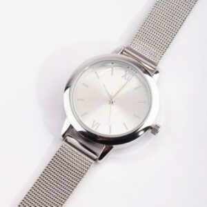 Women's Silver Slim Chain Timepiece